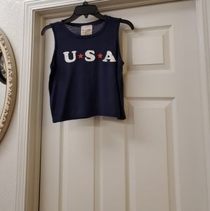 American Rebel crop top is size XS.